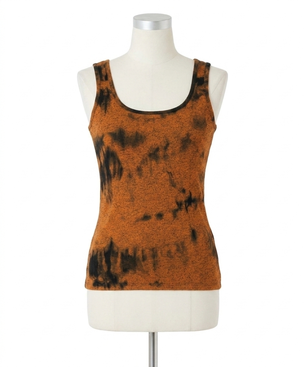 NEW FRENCH KYSS marble wash tank in spice